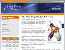 Tablet Screenshot of belleplainechiropractic.com